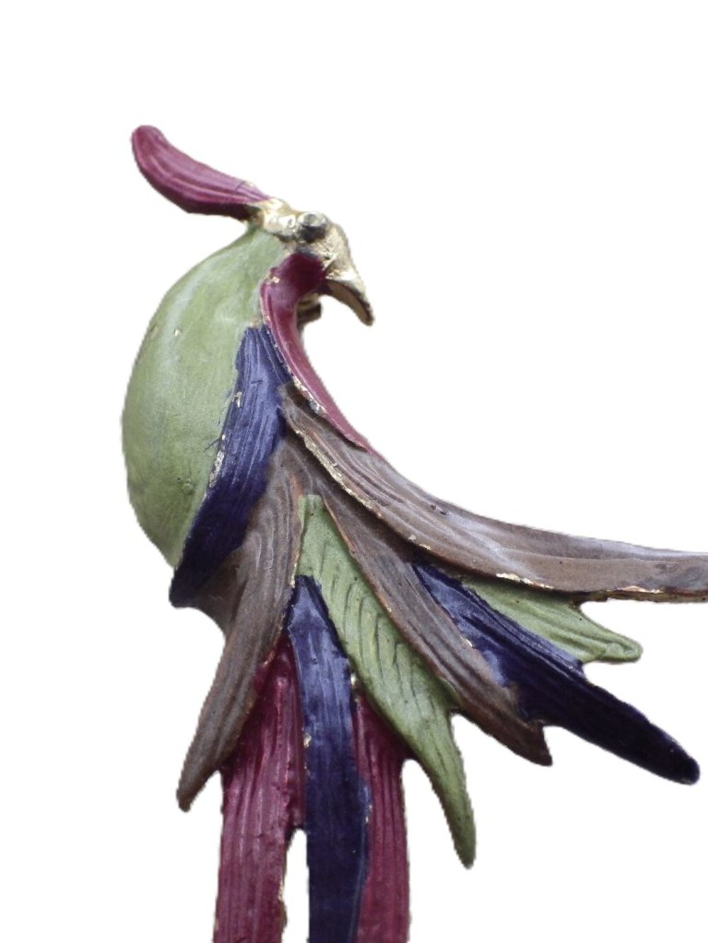 Vintage Bird Pin Brooch/ Bird of Paradise